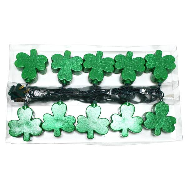 10 Light Green Wire Shamrock / St. Patrick's Day String Set with 20" Spacing